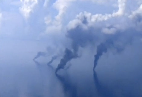buring off the oil